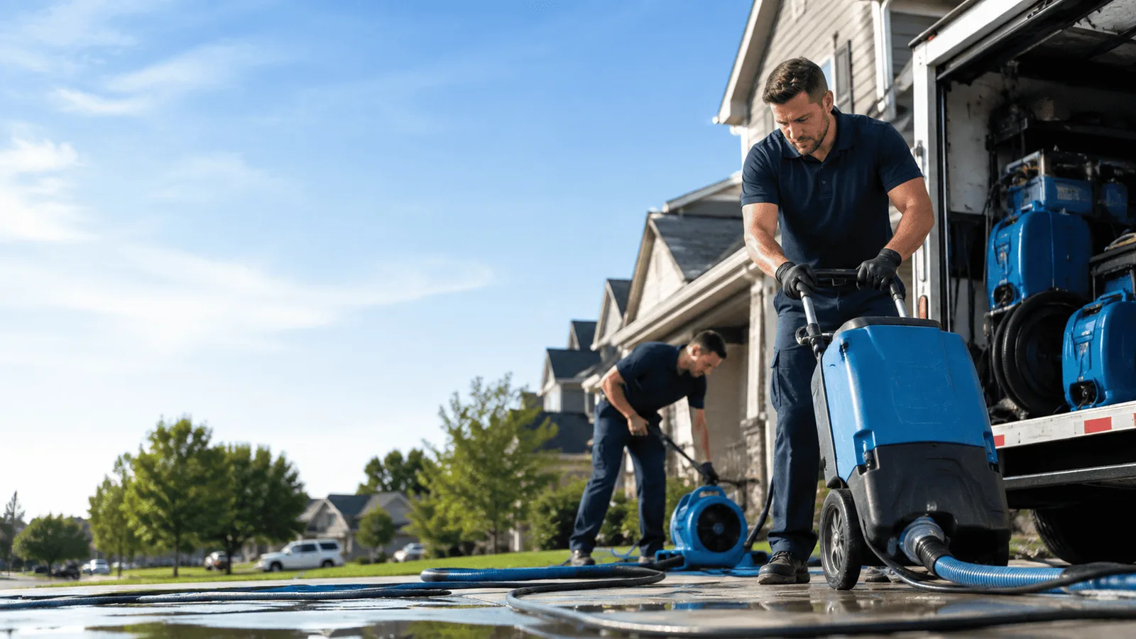 Dehumidification being performed in Scarville, IA